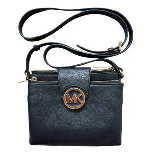 Michael Kors | Black | Pebbled Leather | Small Crossbody Bag | Preowned - Great